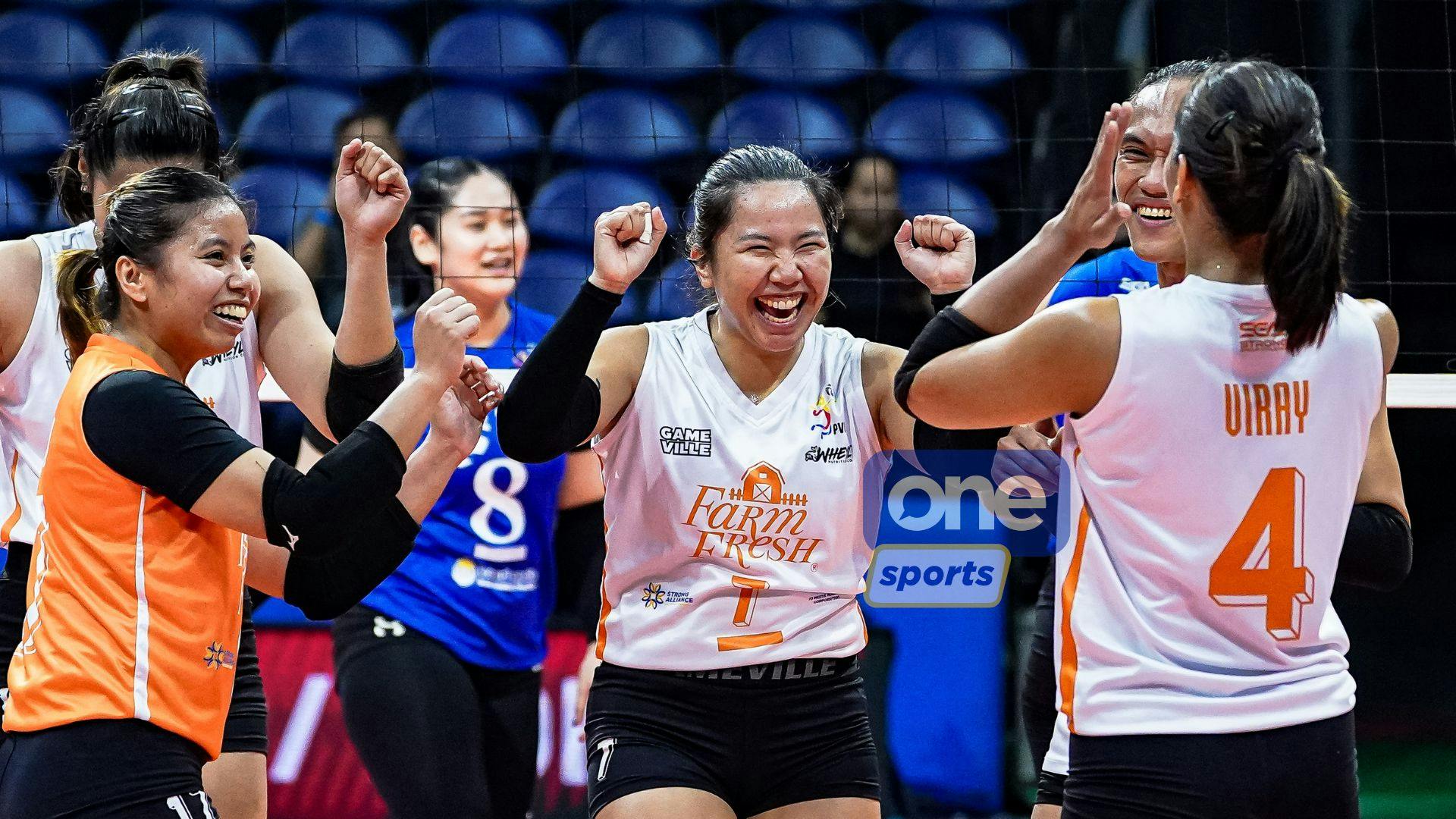 Farm Fresh wins duel with sister team ZUS Coffee for back-to-back wins in PVL All-Filipino Conference